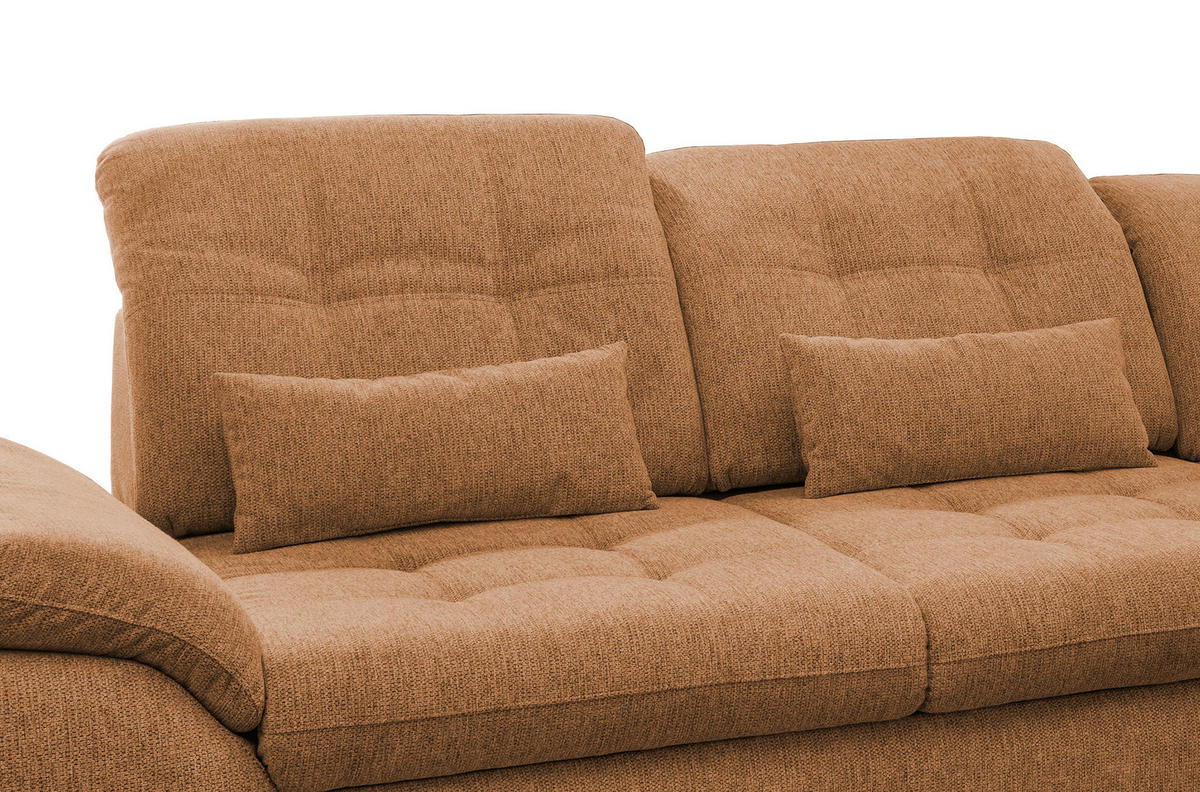ECKSOFA in Chenille Currygelb  - Chromfarben/Currygelb, Modern, Textil/Metall (314/184cm) - Livetastic