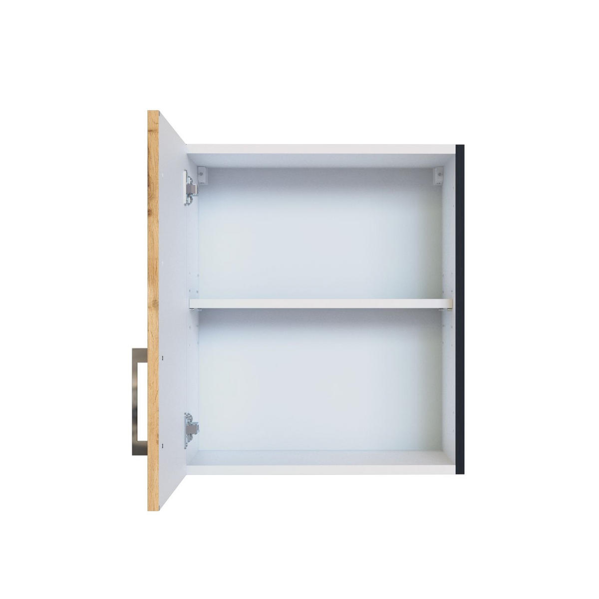 KÜCHENOBERSCHRANK 50/57/34 cm  in Anthrazit, Eiche Wotan  - Chromfarben/Anthrazit, Modern, Holzwerkstoff/Metall (50/57/34cm) - Held