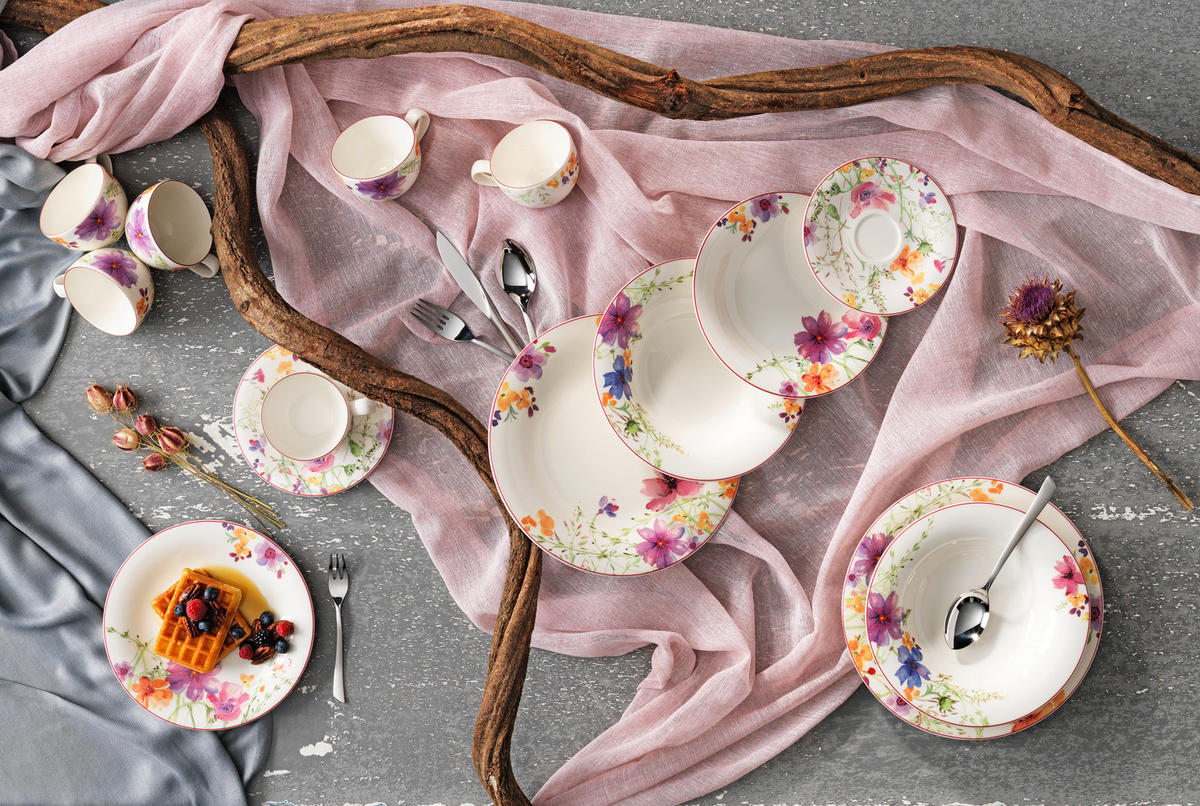 KÁVOVÝ SERVIS, 18-dielne, porcelán - viacfarebná, Basics, keramika (34/20/33cm) - Villeroy & Boch