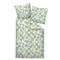 BETTWÄSCHE Makosatin 155/220 cm  - Türkis/Grün, Basics, Textil (155/220cm) - Janine