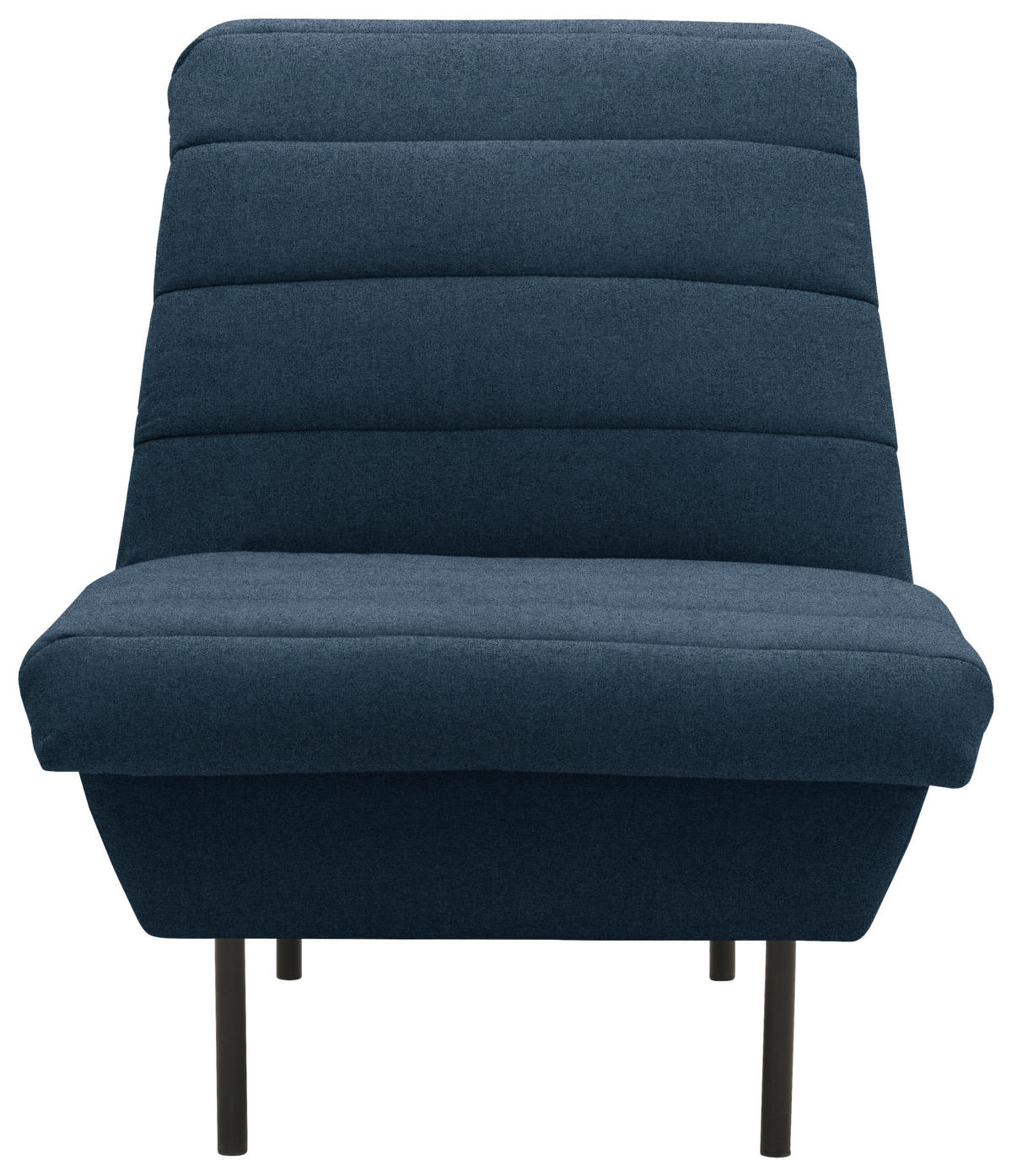 SESSEL in Flachgewebe Dunkelblau  - Schwarz/Dunkelblau, Design, Textil/Metall (72/92/103cm) - LOOKS by W.Joop