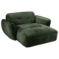 XXL-SESSEL BE FLUFFY Chenille Dunkelgrün    - Dunkelgrün/Schwarz, MODERN, Kunststoff/Textil (182/87/184cm) - Trendmanufaktur