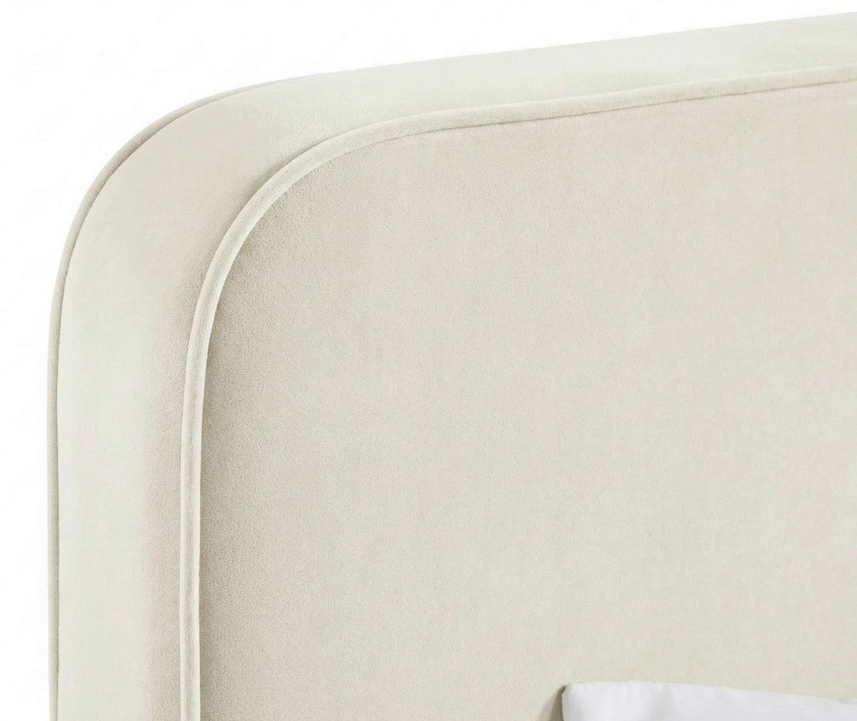 POLSTERBETT Creme 200/200 cm  - Creme/Schwarz, MODERN, Holz/Textil (200/200cm) - MID.YOU