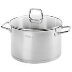 FLEISCHTOPF Perfect Cooking 5,5 L  - Klar/Edelstahlfarben, Basics, Glas/Metall (24/13,5cm) - Homeware Profession.