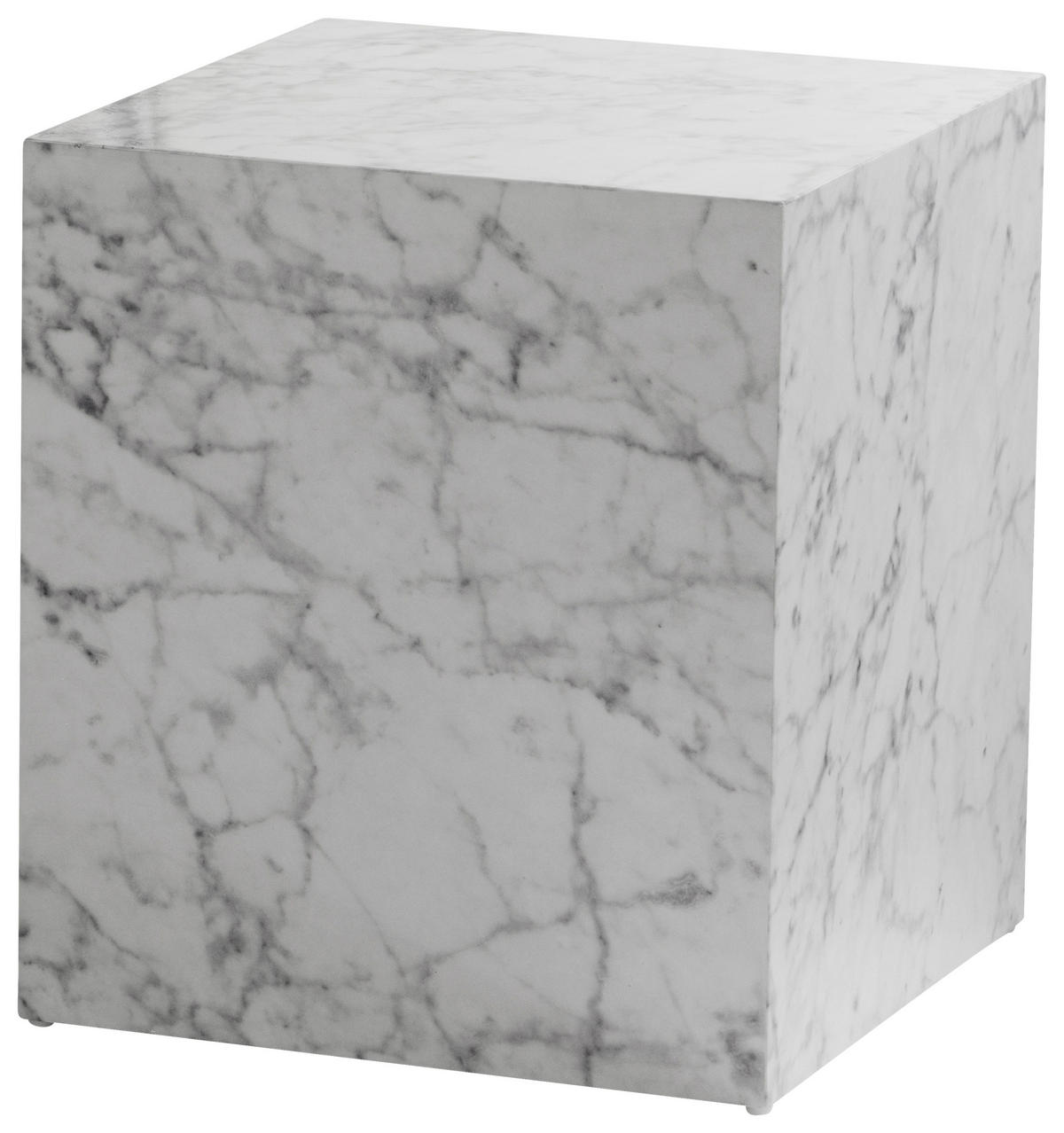 Măsuță De Cafea din material pe bază de lemn, 40/40/45 cm - alb lucios intens, Lifestyle, material pe bază de lemn (40/40/45cm) - Livetastic