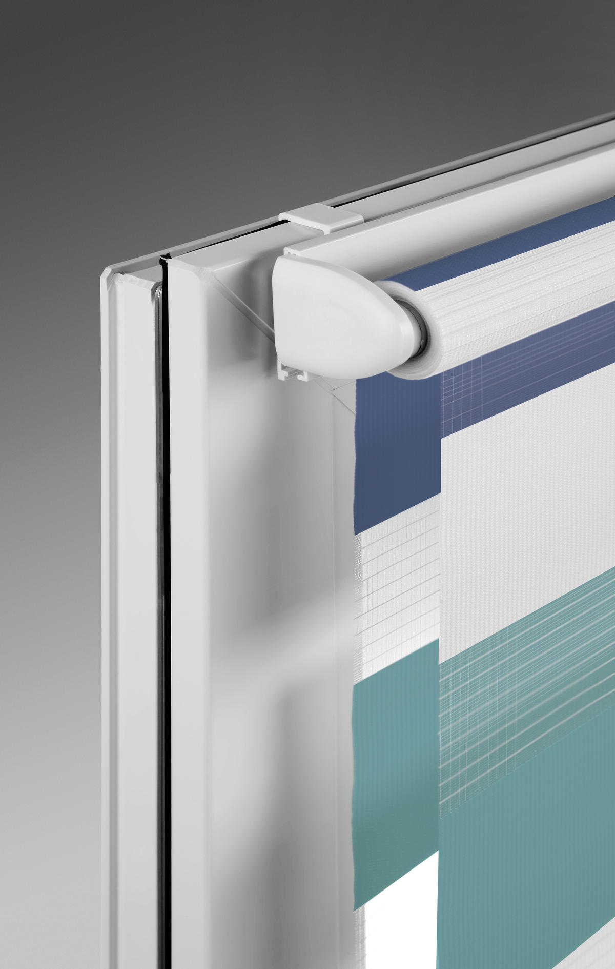DOPPELROLLO    80/210 cm   - Blau/Weiß, Basics, Textil (80/210cm)