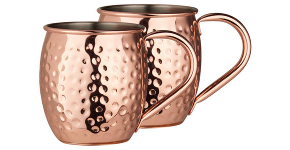 MOSCOW MULE 2ER SET  - Kupferfarben, Trend, Metall (550ml) - Novel