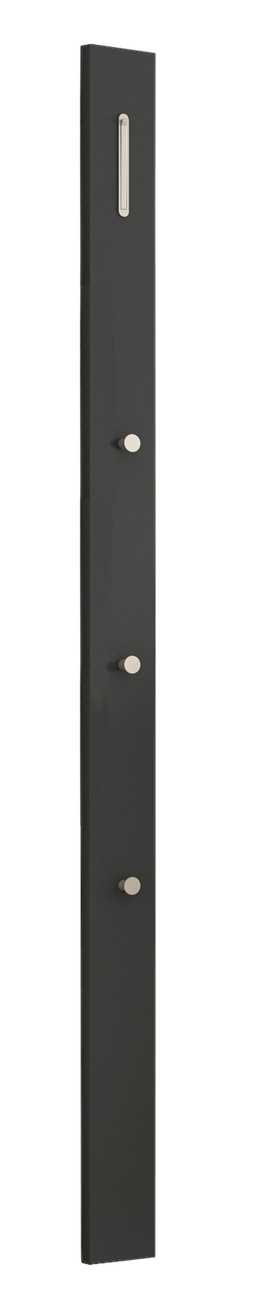 GARDEROBENPANEEL  in 10/165/5 cm  - Anthrazit, Design, Holzwerkstoff/Metall (10/165/5cm) - Moderano