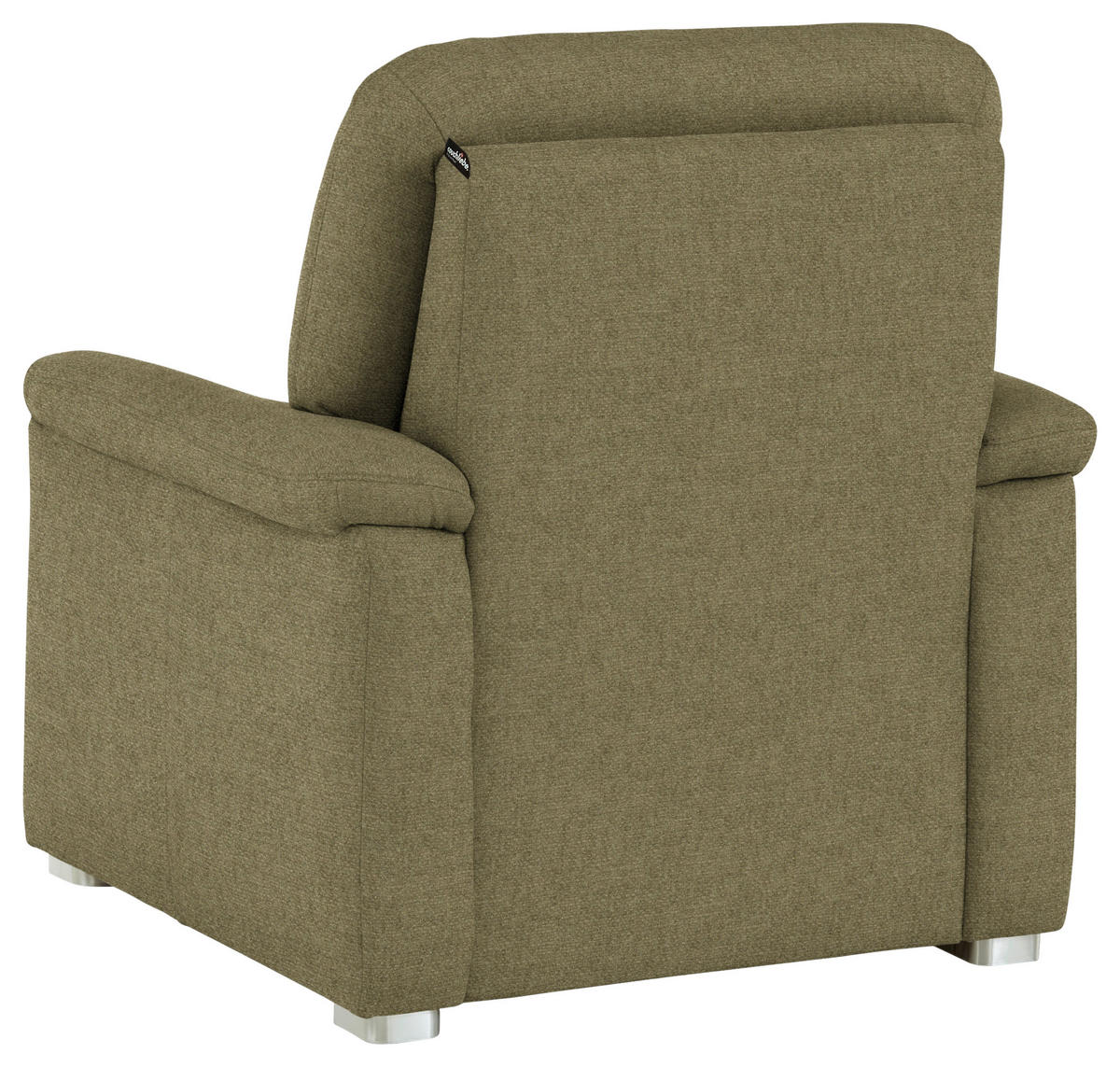 SESSEL in Chenille Schilfgrün  - Schilfgrün/Alufarben, KONVENTIONELL, Textil/Metall (88/96/89cm) - Beldomo Comfort