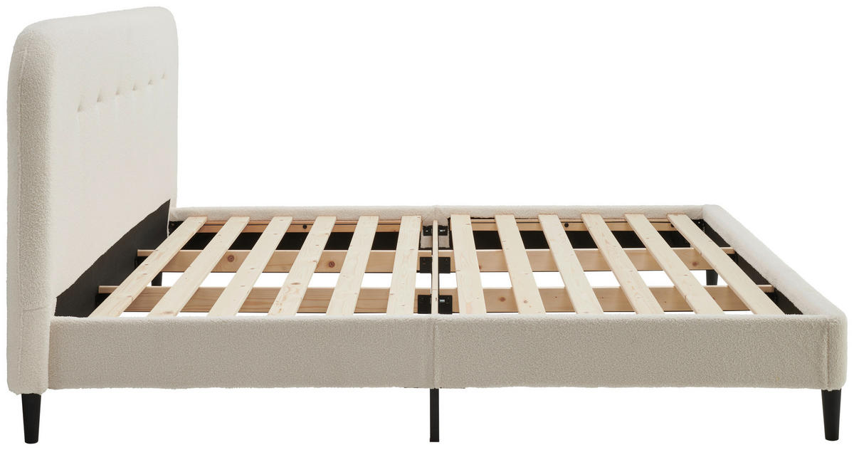 ČALÚNENÁ POSTEĽ, 180/200 cm, biela - čierna/biela, Modern, drevo/plast (180/200cm) - Livetastic