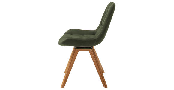 STUHL Flachgewebe Olivgrün - Olivgrün, KONVENTIONELL, Holz/Textil (56/84/63cm) - Carryhome