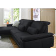 ECKSOFA in Echtleder Anthrazit  - Anthrazit/Schwarz, Design, Leder/Metall (193/332cm) - Dieter Knoll