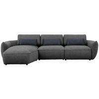 ECKSOFA  in Chenille Schlammfarben  190/340 cm  - Schlammfarben/Schwarz, Design, Kunststoff/Textil (190/340cm) - Belluti