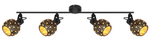 Strahler Jodie Jodie 90/12/26 cm   - Klar/Goldfarben, Basics, Glas/Metall (90/12/26cm) - Globo