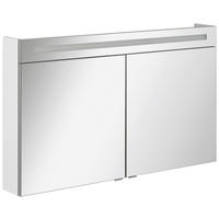 SPIEGELSCHRANK 120/71/16 cm  - Alufarben/Weiß, MODERN, Glas/Holzwerkstoff (120/71/16cm) - MID.YOU
