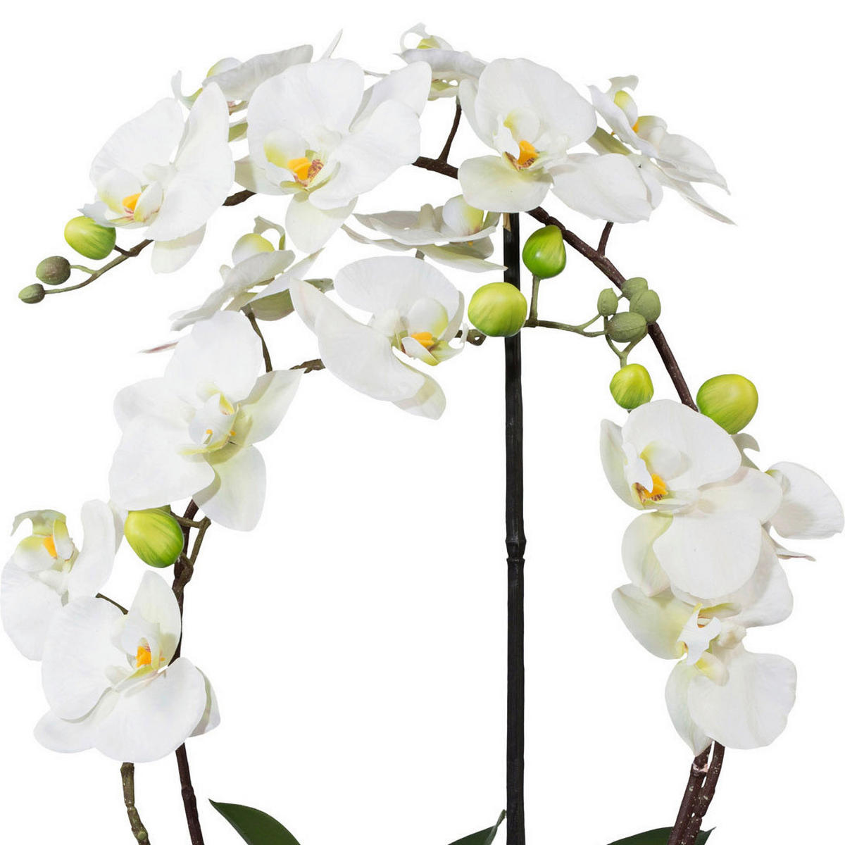 KUNSTBLUME - Weiß/Grün, Basics, Keramik/Kunststoff (52cm)