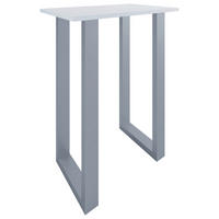 BARBORD i metall, trämaterial  80/102/50 cm  - vit/silver, Klassisk, metall/trämaterial (80/102/50cm)