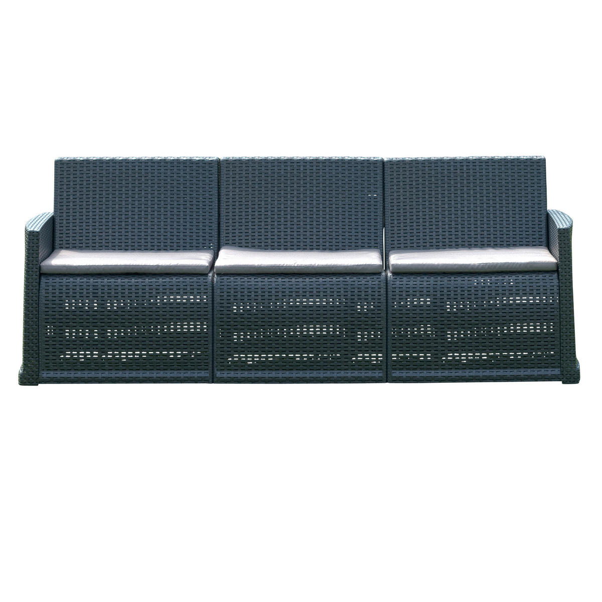 GARTENBANK 168/66/74 cm   - Anthrazit/Grau, MODERN, Kunststoff (168/66/74cm)