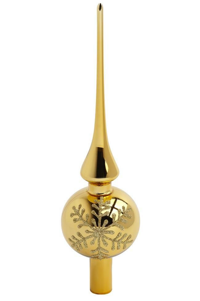 CHRISTBAUMSPITZE  - Goldfarben, LIFESTYLE, Glas (27cm) - X-Mas