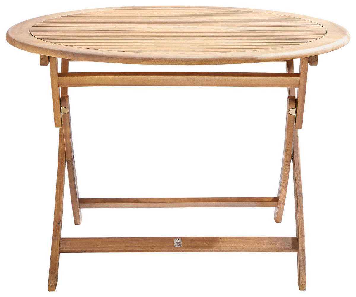 BAŠTENSKI STO  - boja akacije, Prirodno, drvo (110/74cm) - Ambia Garden