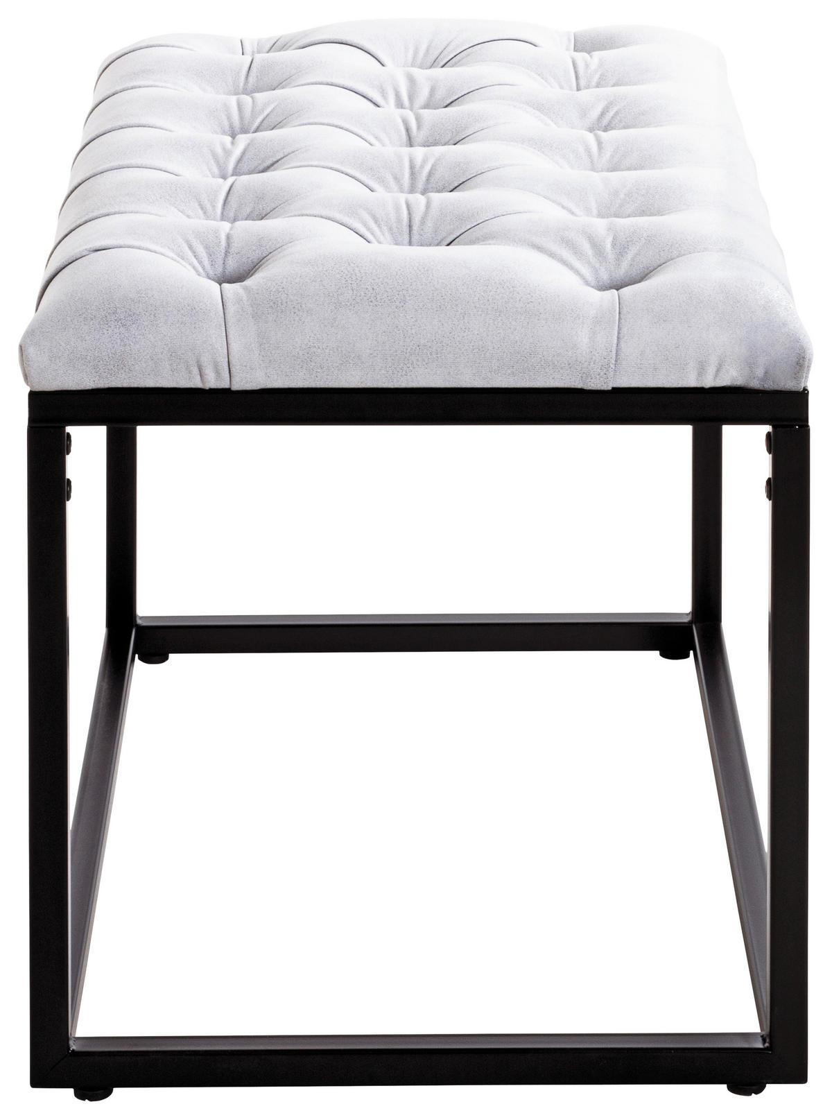 SITZBANK  in 60/45/40 cm  - Hellgrau/Schwarz, MODERN, Holzwerkstoff/Textil (60/45/40cm)
