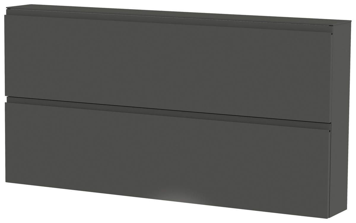 SCHUHKIPPER - Anthrazit, Design, Glas/Holzwerkstoff (160/81/22cm) - Moderano