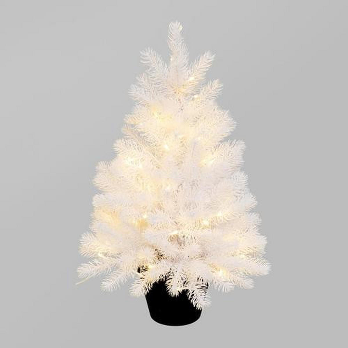 WEIHNACHTSBAUM 60 cm  - Schwarz/Weiß, Trend, Kunststoff (60cm) - P & B