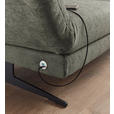 ECKSOFA in Flachgewebe Grün  279-327/176-217 cm  - Schwarz/Grün, Design, Textil/Metall (279-327/176-217cm) - Dieter Knoll