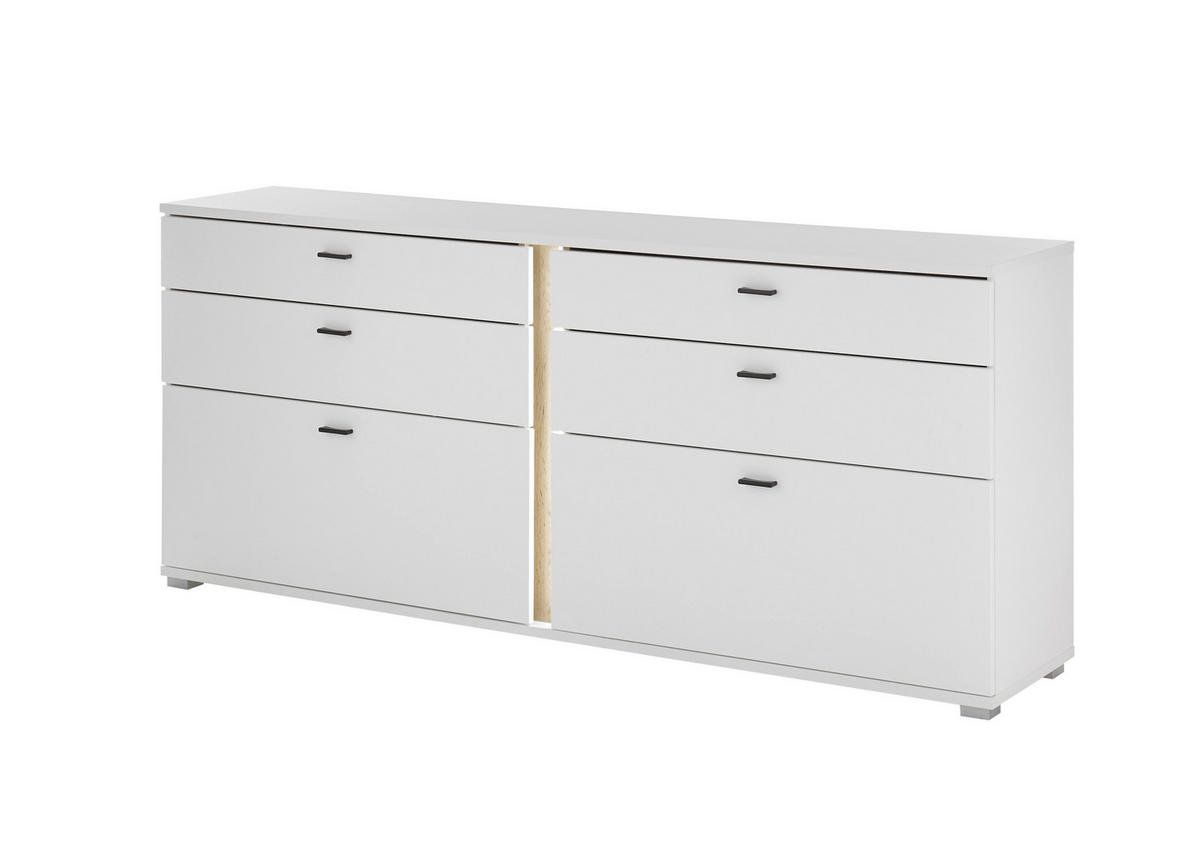 SIDEBOARD  in 200/86/42 cm  - Silberfarben/Eiche Wotan, Design, Holzwerkstoff/Kunststoff (200/86/42cm) - MID.YOU