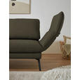 ECKSOFA  in Flachgewebe Dunkelgrün  175-224/255-365 cm  - Dunkelgrün/Schwarz, Design, Textil/Metall (175-224/255-365cm) - Dieter Knoll