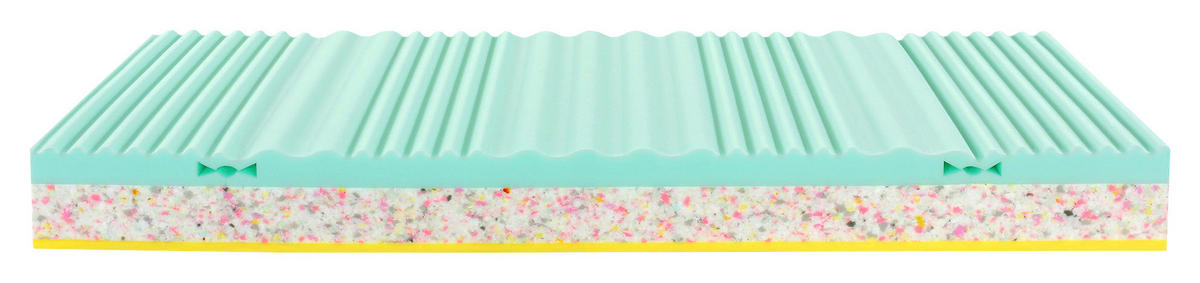 MATRAC Z PAMÄŤOVEJ PENY, 90/200 cm - biela, Konventionell, textil (90/200cm) - Swedish Line