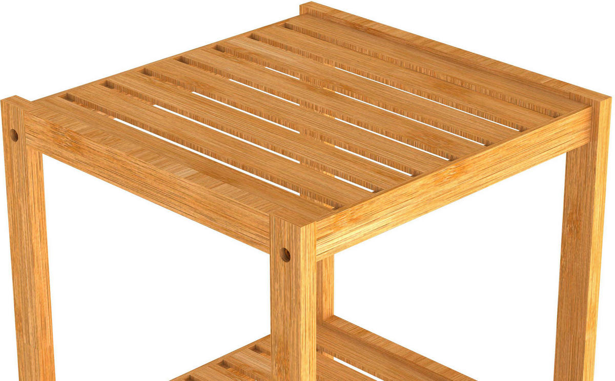 BADEZIMMERREGAL 33/34/110 cm  - Braun, Natur, Holz (33/34/110cm) - Carryhome