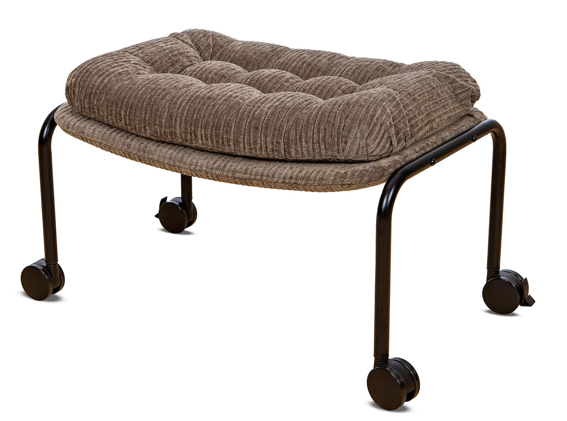 PALL i metall, plast, textil brun, svart  - brun/svart, Design, metall/textil (67/42/41cm) - Best Price