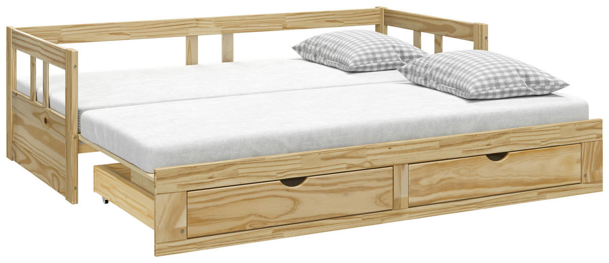 AUSZIEHBETT 90/200 cm  in Naturfarben  - Naturfarben, MODERN, Holz/Holzwerkstoff (90/200cm) - MID.YOU