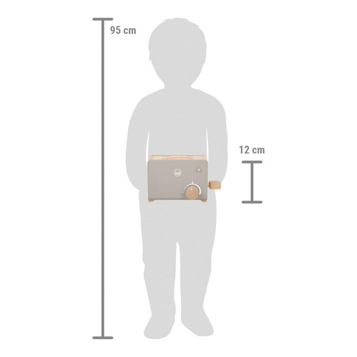 KINDERKÜCHENZUBEHÖR Tasty  - Hellgrau, Basics, Holz (20/12/7.5cm) - small foot