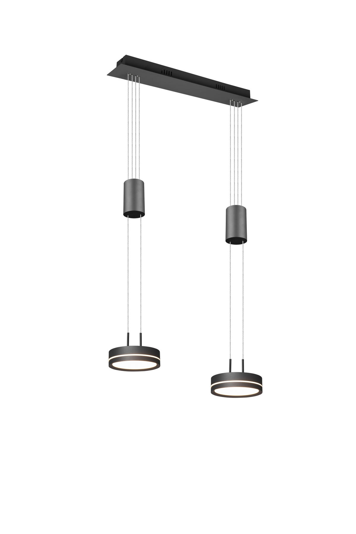 LED-HÄNGLAMPA Franklin 55/180/14 cm  - vit/antracit, Design, metall/plast (55/180/14cm) - Trio Leuchten