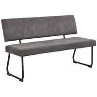 SITZBANK 140/85/59 cm Webstoff Anthrazit  - Anthrazit/Beige, Design, Textil/Metall (140/85/59cm) - Boxxx