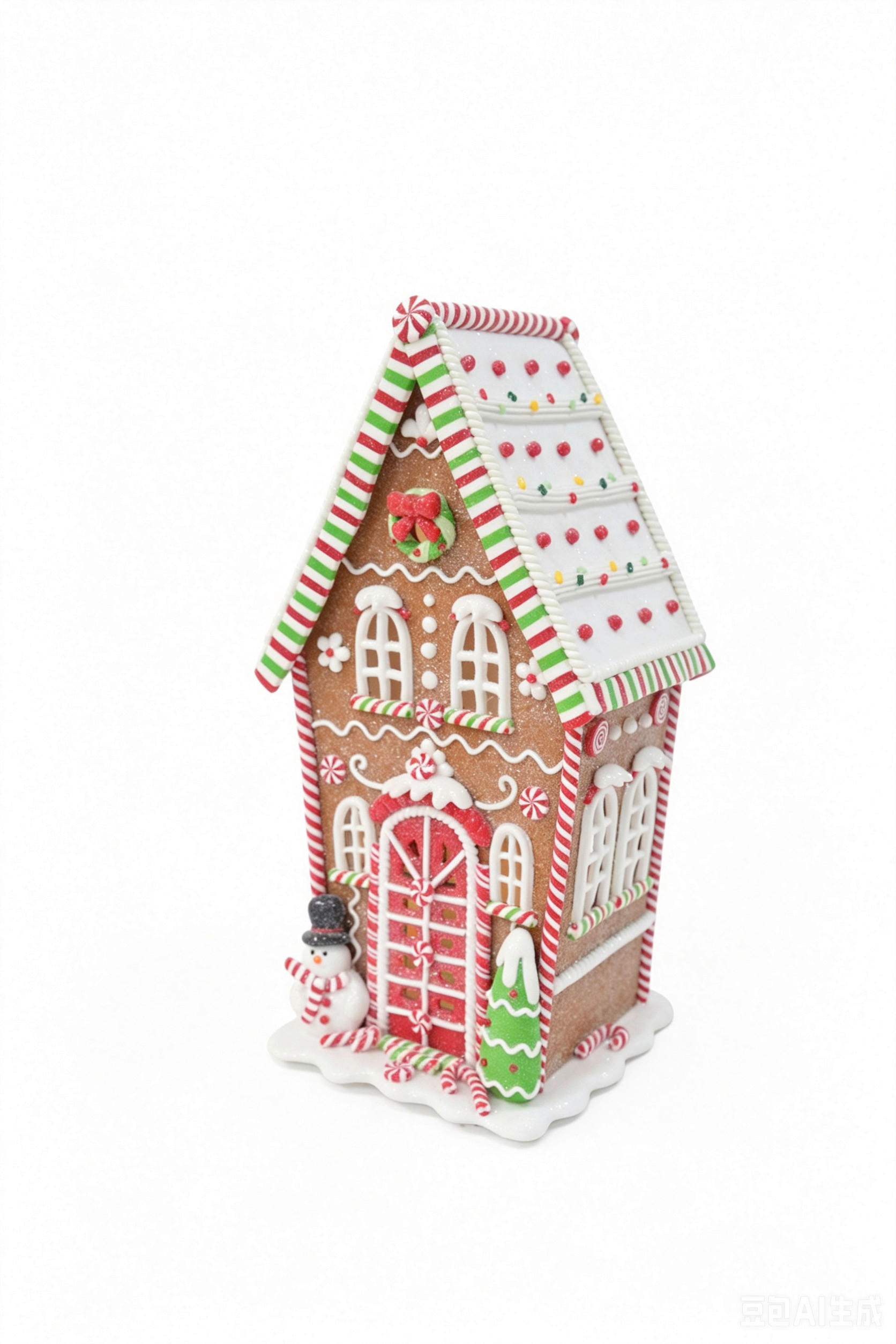 DEKORATIONSHUS  - vit/röd, Lifestyle, keramik (14/29,2/12,7cm) - X-Mas
