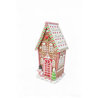 DEKORATIONSHUS  - vit/röd, Lifestyle, keramik (14/29,2/12,7cm) - X-Mas
