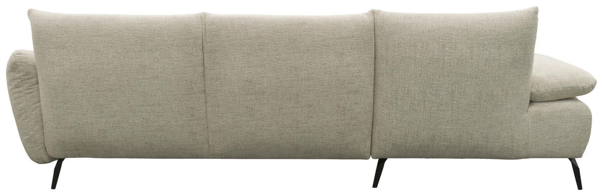 ECKSOFA 200 030 Beige Chenille  - Beige/Schwarz, MODERN, Textil/Metall (155/274cm) - Livetastic