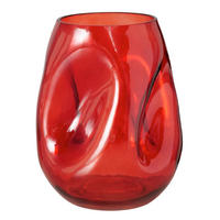 VASE  - Rot, Basics, Glas (14/17,3cm) - Boltze Home