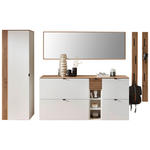 GARDEROBE 7-teilig  in 305/179/37 cm  - Weiß/Eiche Artisan, Design, Holzwerkstoff (305/179/37cm) - Voleo