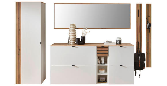 GARDEROBE 7-teilig  in 305/179/37 cm  - Weiß/Eiche Artisan, Design, Holzwerkstoff (305/179/37cm) - Voleo