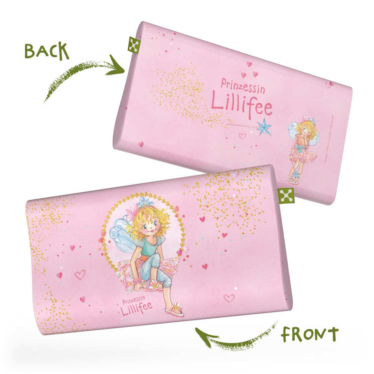 NACKENKISSENBEZUG KIDS ERGONOMIC  - Goldfarben/Rosa, Basics, Textil (50/32cm) - Smartsleep