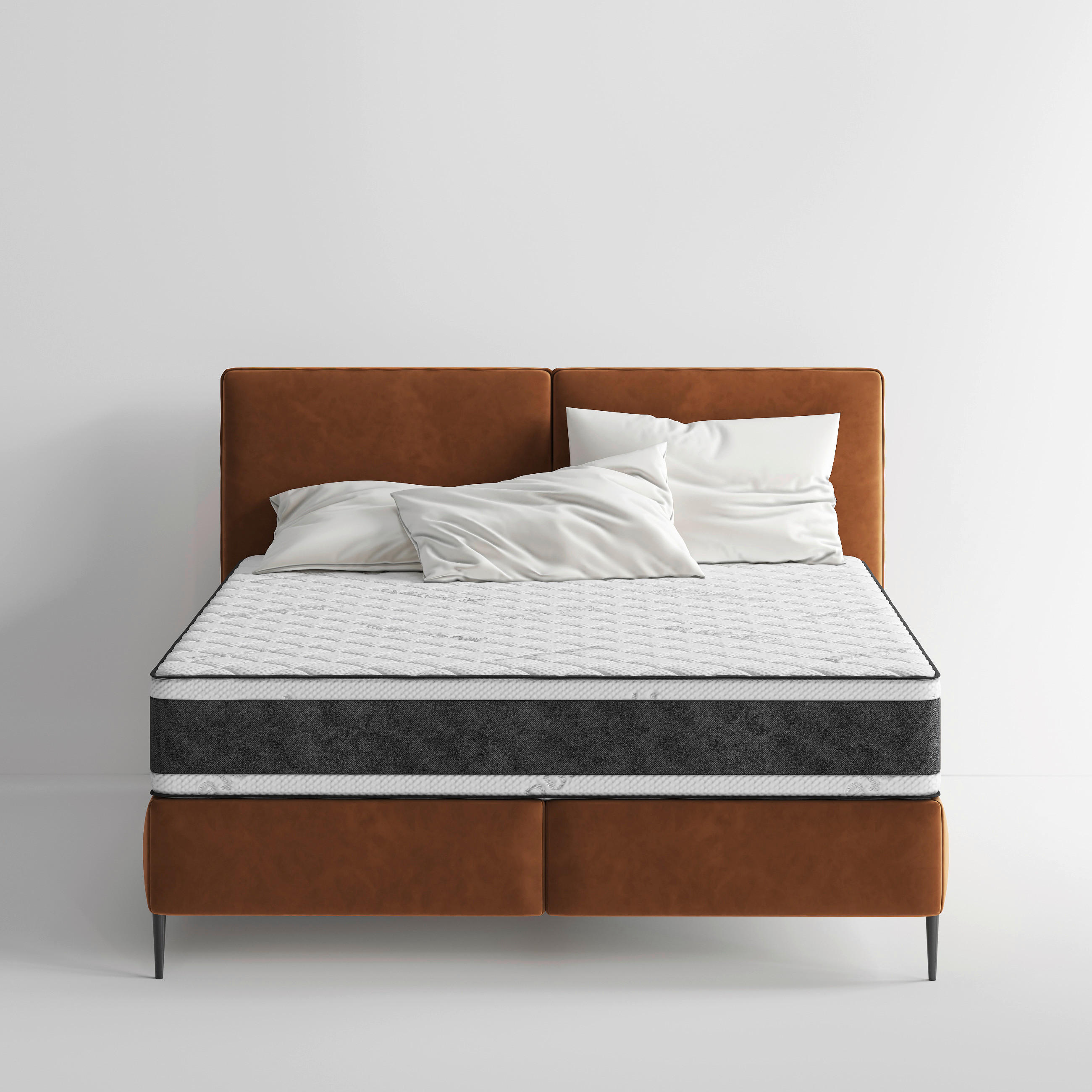 TASCHENFEDERKERNMATRATZE Dark H5, 90/200 cm, Höhe ca.: 24 cm, H5 = hart,  - Weiß, Basics, Textil (90/200cm) - Livetastic