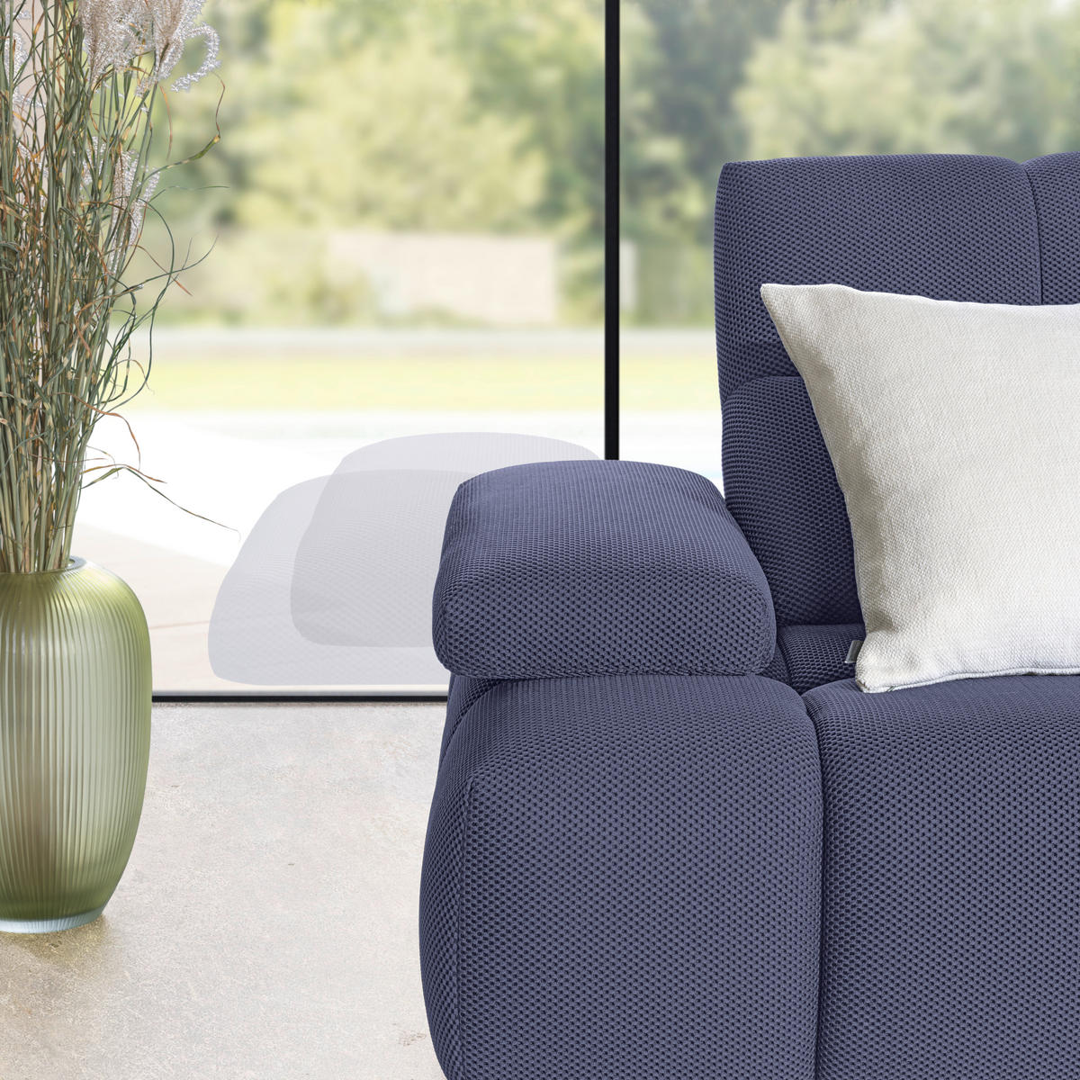 ECKSOFA in Struktur Violett  - Violett/Schwarz, Design, Kunststoff/Textil (313/233cm) - Emilio Belluti
