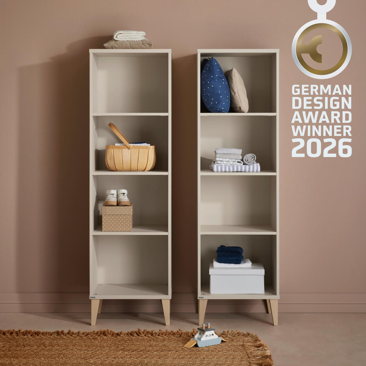 STANDREGAL Jonte Beige  - Beige/Buchefarben, Basics, Holz/Holzwerkstoff (48/164/38cm) - Paidi