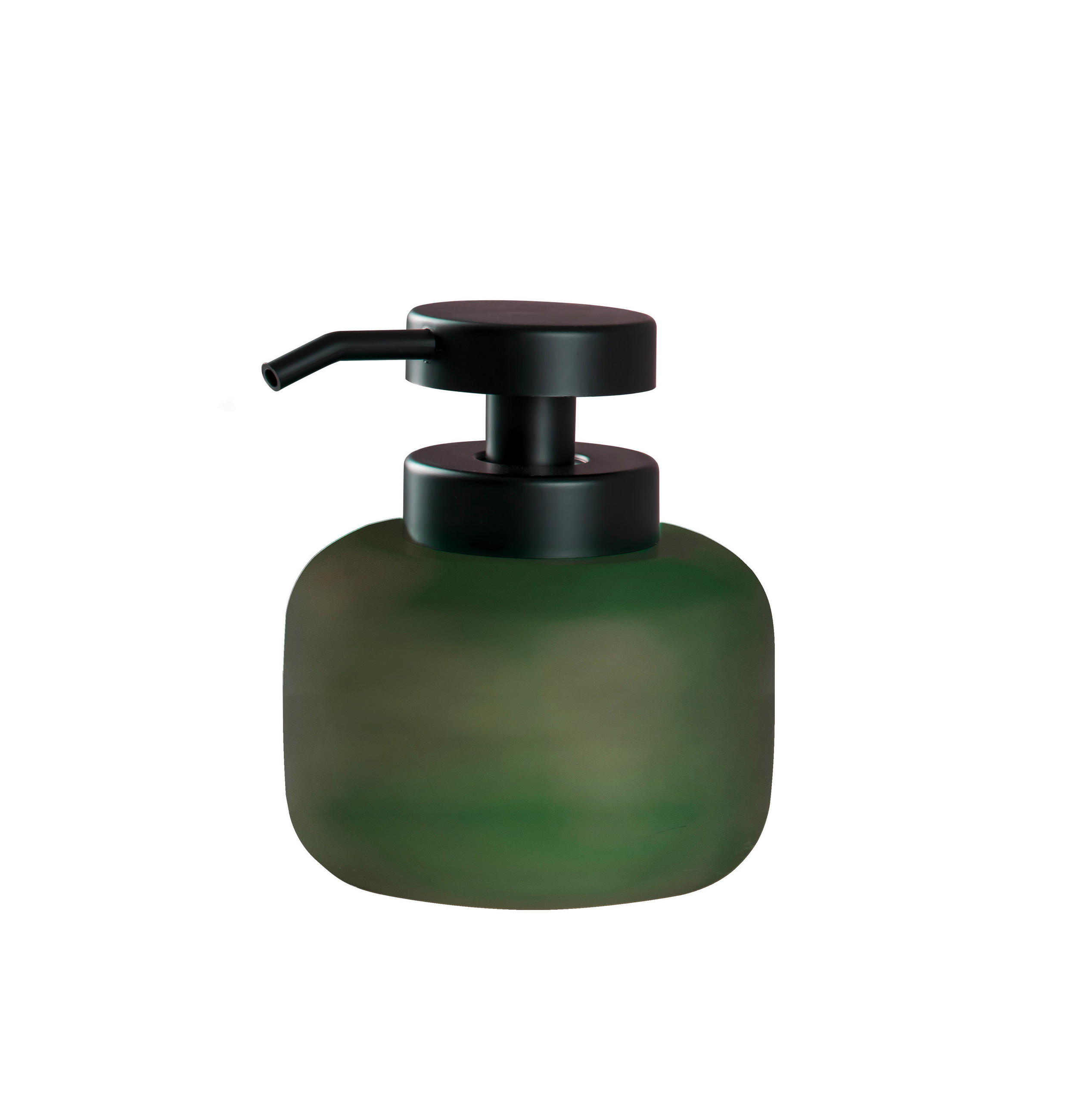DOZATOR DE SĂPUN plastic, sticlă  - verde închis, Basics, plastic/sticlă (10/11,5/10cm) - Sadena