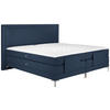BOXSPRINGBETT 180/200 cm  in Blau  - Blau/Alufarben, Design, Textil/Metall (180/200cm) - Welnova