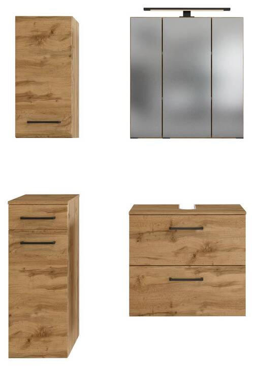 BADEZIMMER  in 90 cm  - Eichefarben, MODERN, Holzwerkstoff (90cm) - Held